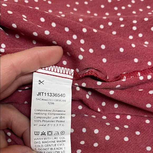 Red Polka Dot Pleated Mini Skort - Picture 5 of 8